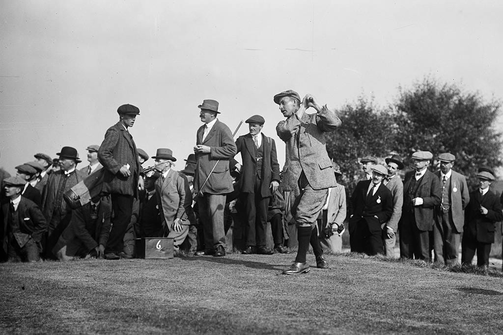 Harry Vardon tees off